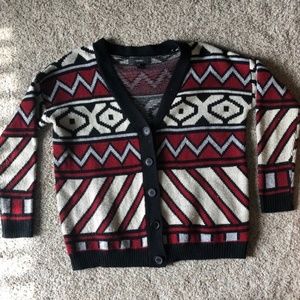 F21 Tribal Print Heavy Cardigan